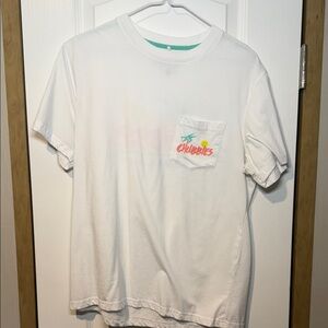 Chubbies White Tee with Vibrant Pocket Design